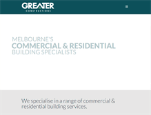 Tablet Screenshot of greaterconstructions.com.au